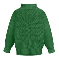Xinqinghao Ženske džemper sa čvrstim bojama na vrhu prevelikih kornjača dugih rukava pleteni džemper