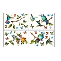Koaiezne podružnice Sparrow Butterfly Flyits Fluits Naljepnica Prozor Dnevni boravak Samo zalijepljivanje zidnih flastera