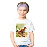 Dinosaurus ljetno pamučno smiješno grafičko majica poklon vrhova majice majice za mlade do veličine