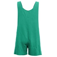 Žene Ljeto Onceies Solid Color Toughsuits Ležerne prilike i gumb za čišćenje, džepovi Rompers za žene