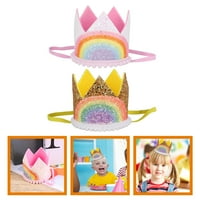 Kid Rođendan Rainbow Hat Elastic Band Crown Headdress Trake za fotografije Foto rekviziti