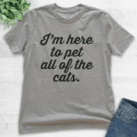 Djeca Ovdje sam da ljubim sve majice mačke, mladosti dječje djevojke majicu, majica za mačka, mačka