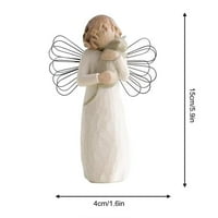 Figurinski anđeo nade, ručno oslikana molitljiva sijačka skulptura anđela, ukras doma