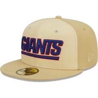 Muškarci New Era Khaki New York Giants Raffia Front 59Fifty ugrađeni šešir