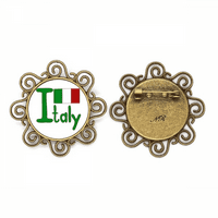 Italija Nacionalna zastava Zeleni uzorak cvjetni broš pinovi nakit za djevojčice