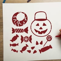 Postavite Halloween DIY predložak crteže HOLLOWED CRTEMI