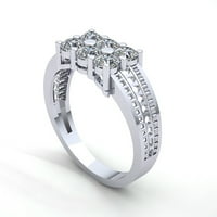 Prirodno 0.75carat okrugli rez dijamantski muški klaster klasični godišnjički zaručni prsten čvrsti