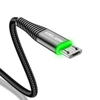 Toyella Android kabel LED lampica Zelena svetlost Micro USB mobilni telefon za punjenje kabela 3A Brzi