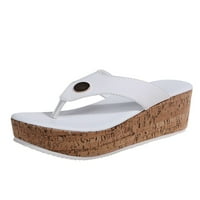Ženske klinove Flip Flops Ljeto Thong Beach Sandals Clip Toe Chunky Visoke platforme Ljetne casual cipele