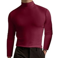 Muška majica s dugim rukavima Jioakfa Muškarci Solid Turtleneck Casual Slim Fit Pulover Majica košulje