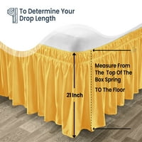 Dužina kreveta za posteljinu TEXAS King size Golden Swit Switwit Skirt Owar oko napravljenog mikrofibera