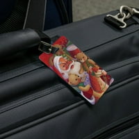 Božićni odmor Santa Tedddy Medvjedi igračke prtljage ID oznake Kočnica za kofer - set od 2