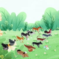 Montessori životinjska utakmica - minijaturne životinje sa odgovarajućim karticama, dječje predškolske ustanove i igračke za obrazovanje, poklon za odmor