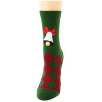 Božićne žene Coral Fleece Socks Print Debljine čarape za podloge protiv klizanja