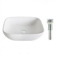 Elavo Bijeli keramički meko sudoper za kupaonicu - Chrome
