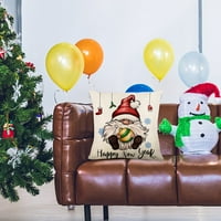 Jastuci od dva baca jastuci bacaju jastuci s gumbima Božićni namotači 18x18in Božićni ukrasi pruge božićni