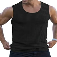 Thaisu Muškarci Letnji mišićni fitness Sportski prsluk, čvrsti boje bez rukava bez rukava za brzo sušenje