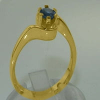 Britanci napravili 18K žuti zlatni prsten sa prirodnim prstenom za angažman safirnim ženama - veličine
