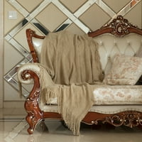 Dekorativni bake - 50x60in Mekan pleten sa dimljivim rubovima obruba za sofisticirani i ugodan dodir za vaše