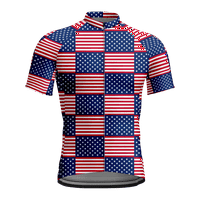 Muški biciklistički dres punog patentnog zatvarača lagane suhe majice za bicikliste kratke rukave 4. jula vrhovi, l