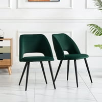 Kuhinjske stolice za ručavanje sa zelenim tapaciranim modernim stolicama za blagovaonicu Metalne noge