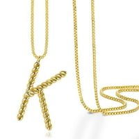 Toyella New Legurna slova Ogrlica Geometrijska ogrlica za uvijanje Nakit Zlatni