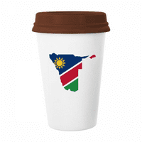Republika Nabia Afrika Karta Šolja kava pijenje Glass Pottery CEC CUP poklopac