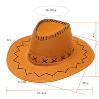 Pgeraug kauboj casual solid šavo za zapadni kravo široko podružnica Travel Sun Cap kaubojski šešir Brown
