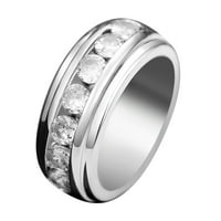 Yubnlvae Granični granični i ženski vjenčani prsten svjetlosni stil cirkona za crkkov, prsten za prste