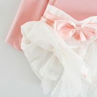 SkPabo Girls Haljina suknja, dječje djece Dječje djevojke dugih rukava Dulle patchwork cvijeće luk haljine,