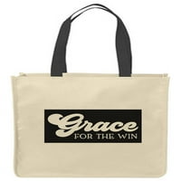 Platnene tote torbe Grace za pobjedu vjerskog boga, Krista Isus Bible Church za višekratnu kupovinu