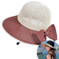 Žene Vintage Beach Sun Straw Hat UV UPF Putovanje Sklopivi rub Ljetni UV šešir