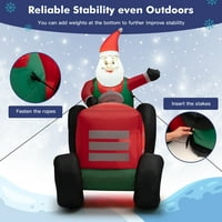 Troškovi FT Dugi božićni na napuhavanje Santa Claus Vozni traktor sa ukrasom poklona