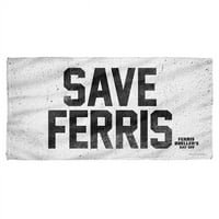 TREVCO PAR571-BTW2- in. Ferris Buelle & Save Ferris Cotton Front & Polysters Povratak Ručnik za plažu,