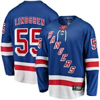 Muške fanatike marke Ryan Lindgren Blue New York Rangers Home Breakway replica dres