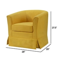 Le okretna stolica, žuta tkanina, zakrivljena staza natrag, suknje