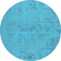 Ahgly Company u zatvorenom okrugli orijentalno svijetlo plavi industrijski prostirki, 3 'krug