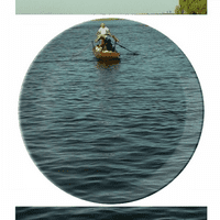 Fisherman Lake ploča ukrasna posuda za večeru s porculanskim salverom