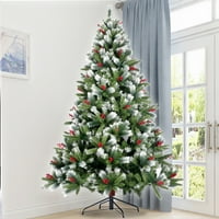 Jasno božićno drvce 'osjećaju se stvarno' umjetni šarkirani Xmas stablo odljevanih bobicama W Easy Montas