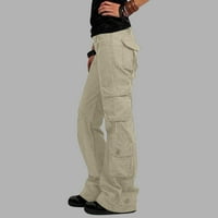Žene dame Solies Solies HAPPIE Punk pantalone Streetwear Jogger džep labavi kombinezoni duge hlače