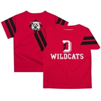 TODDLER Red Davidson Wildcats Tim Logo Stripes Majica