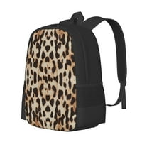 Putnički ruksak za prijenosnog računala za školski rad, stilski leopard uzorak velikih kapaciteta Bookbag