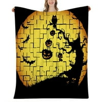 Halloween Dekorativni pokrivač-Halloween Bundeek pokrivač za djecu za djecu dnevni boravak za trpezariju