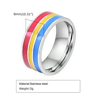 Prsten za muškarce Žene Rainbow gay lgbt ponos panseksualni par zvona Unise modni nehrđajući čelik