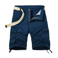 Ljetne kratke hlače za muškarce Slobodne gumbe Tipkani zatvarač džepovi utrošeni teretni kratke hlače