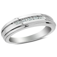 MENS Carat Diamond vjenčani prsten u 14k bijelo zlato