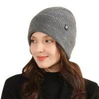 Mveomtd Women Winter Hat Warmer Casual Plish Crochet Višebojni Ženski kape Klint Band Baseball Caps