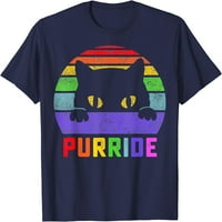Tree Pride Mač purrid Gay LGBTQ Rainbow zastava Retro stil majica