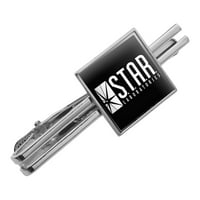 Flash TV serija STAR Labs Logo SQUARE kravata Clip kopča - srebrna ili zlato