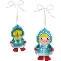 Snježni djevojački broji Cross Stitch Kit-2,25 X3.25 broj